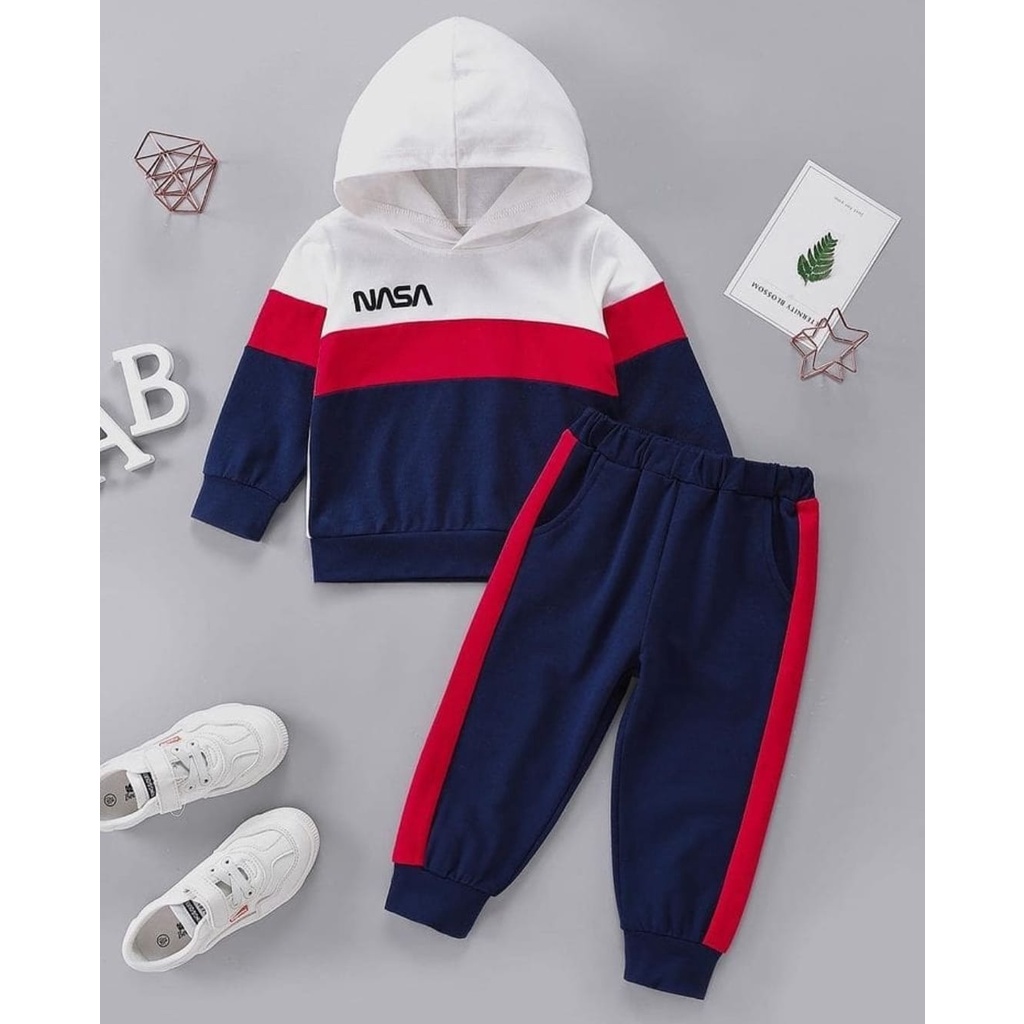 Plazababyku PASSWORD NASA HOODIE Setelan Sweater 1 - 7 Tahun Baju Anak BerKualitas