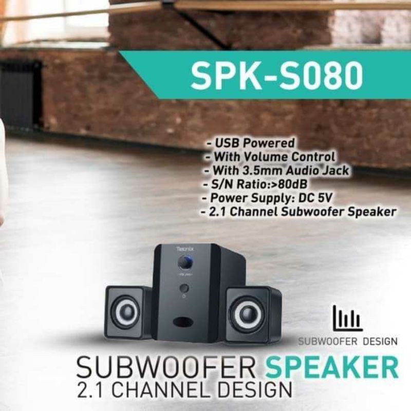 Tecnix SPKS080 Speaker subwoofer speaker portable