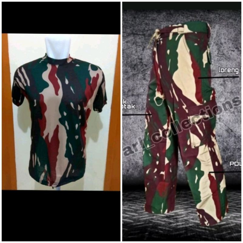 setelan kopassus setelan pdl kopassus – Baju & Celana Loreng Tactical