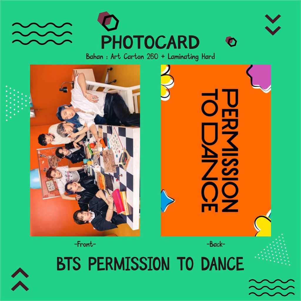 PHOTOCARD BTS 2 SISI BAHAN AC 260 + LAMINATING