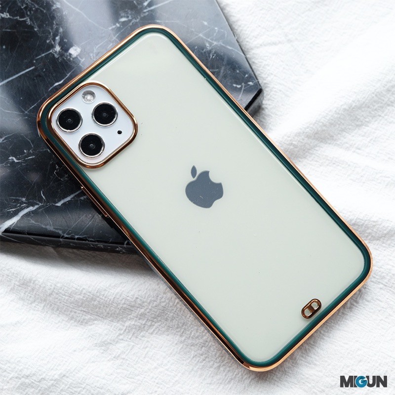 (2) Golden Plating Case - Softcase Antikuning - Iphone 7 8 7+ 8+ X XR XSMAX 11 promax 12