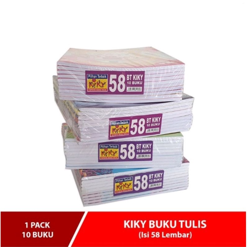

Buku tulis Kiky 58 lembar isi 10 buku