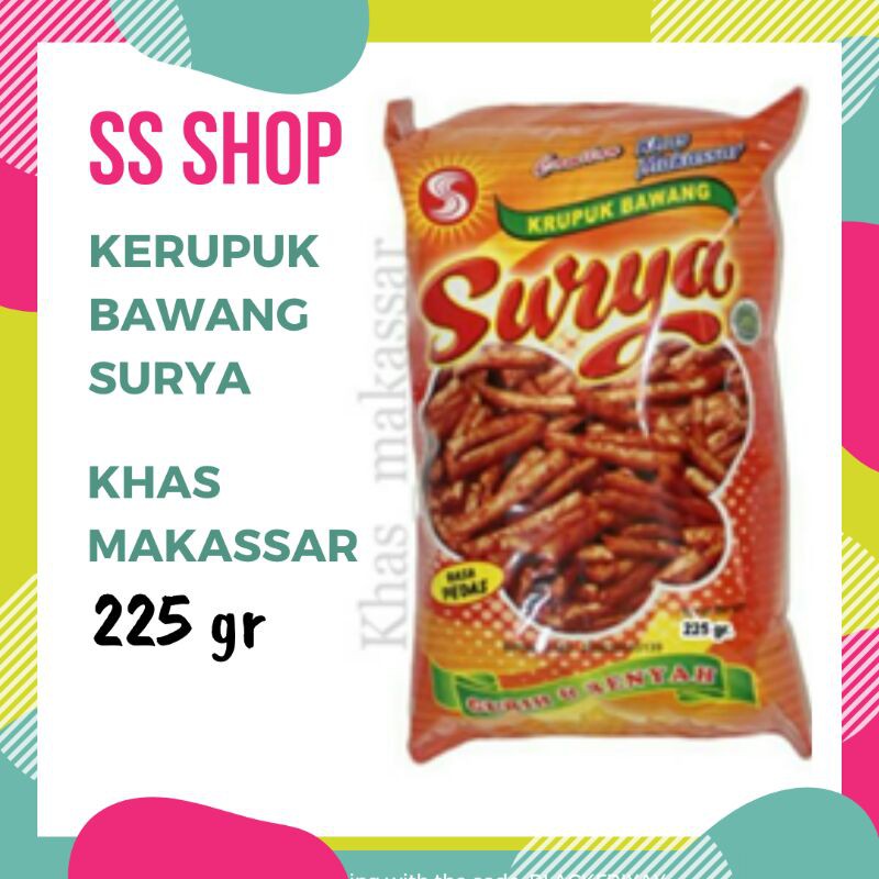 

KERUPUK BAWANG SURYA OLEH OLEH KHAS MAKASSAR