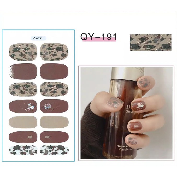 14Pcs/Stiker Kuku Murah / Nail Art Sticker / Nail Art Stiker / Nail Art &amp; Sticker QY Series