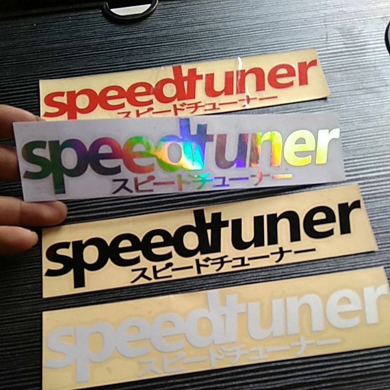 STICKER KANJI SPEEDTUNER MOTOR MOBIL CUTTING