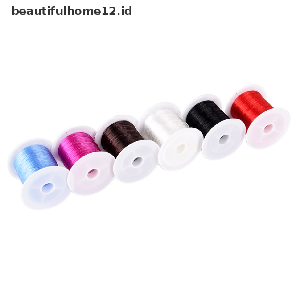 【beautifulhome12.id】 Strong Stretchy Elastic Beading Thread Cord Bracelet String For Jewelry DIY 1MM .