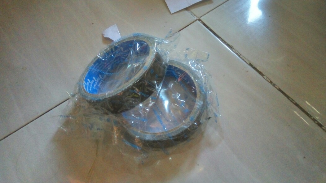 Lakban Kain Cloth Tape 1 Hitam Gold Tape