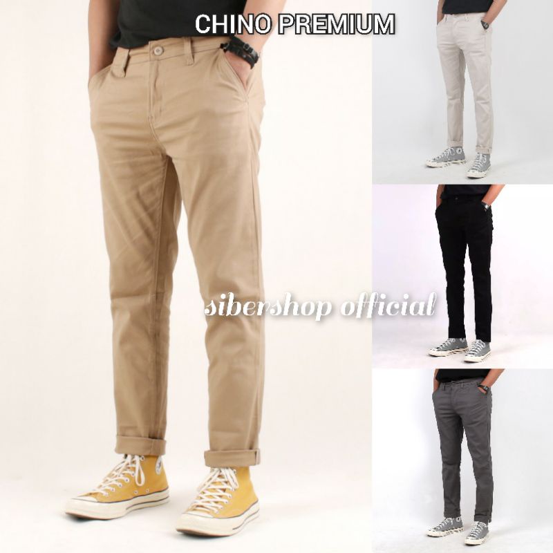 Celana Chino Panjang Pria Slimfit Bahan Kerja Kantor Berkualitas Premium Quality Size 27-38