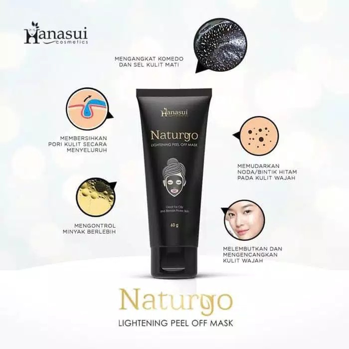 ❣️Rakkistore99❣️Hanasui Naturgo Lightening Peel Off Mask (Tube Black) 60g (100% Original)