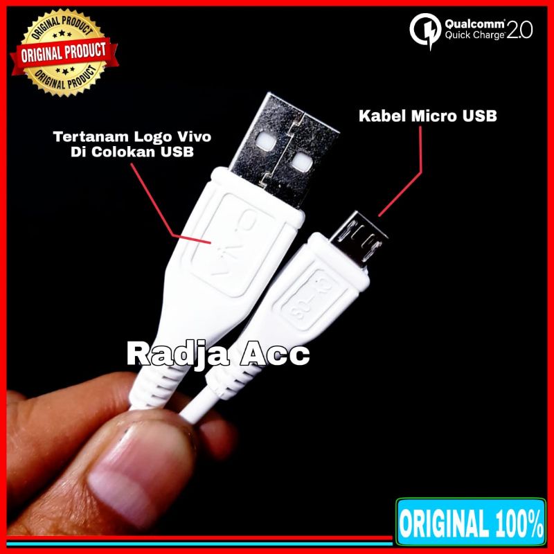 Kabel Data Vivo Y01 Y15s ORIGINAL 100% Fast Charging Micro USB