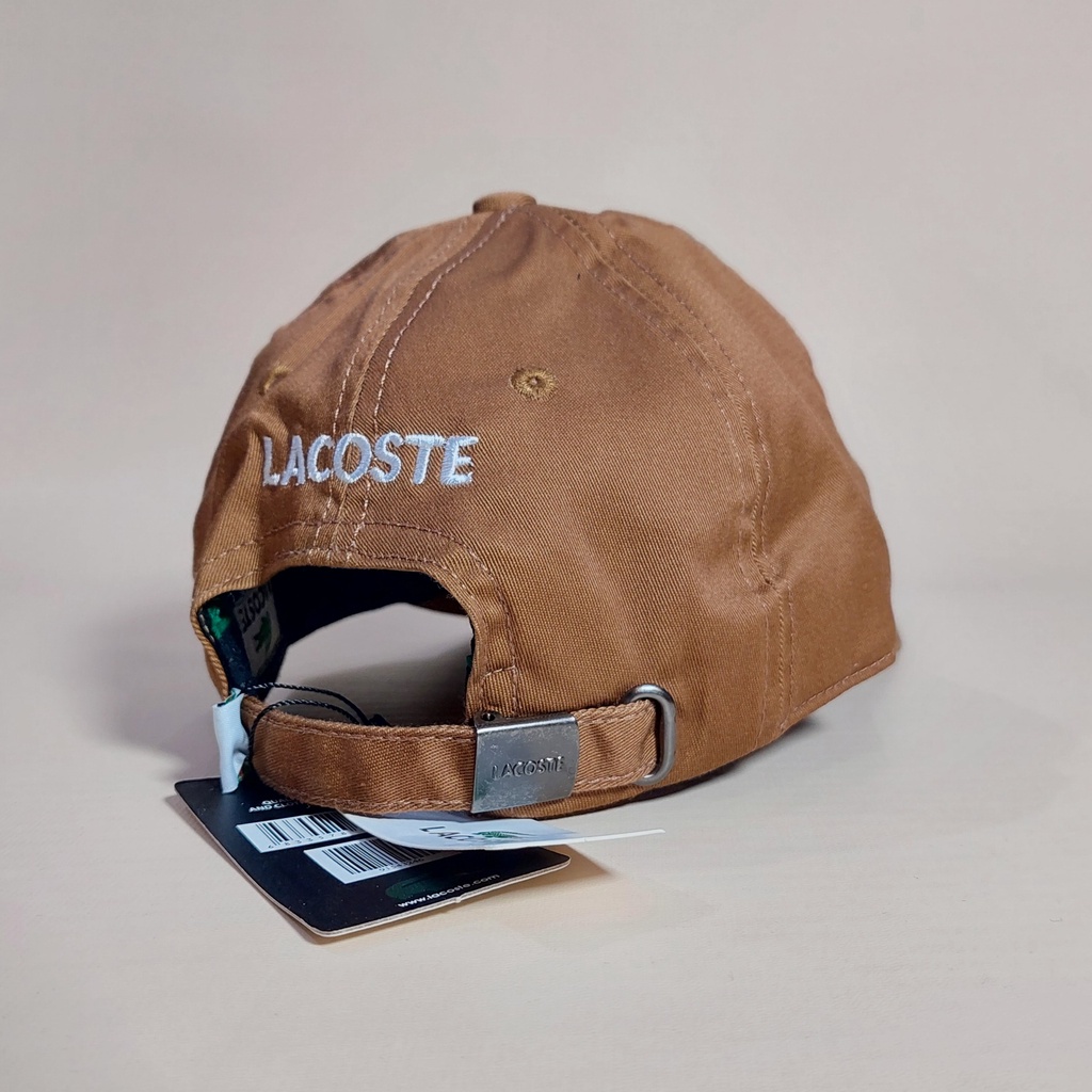 Topi Lacoste Import Premium Baseball Hat Lacoste Casual - Moca