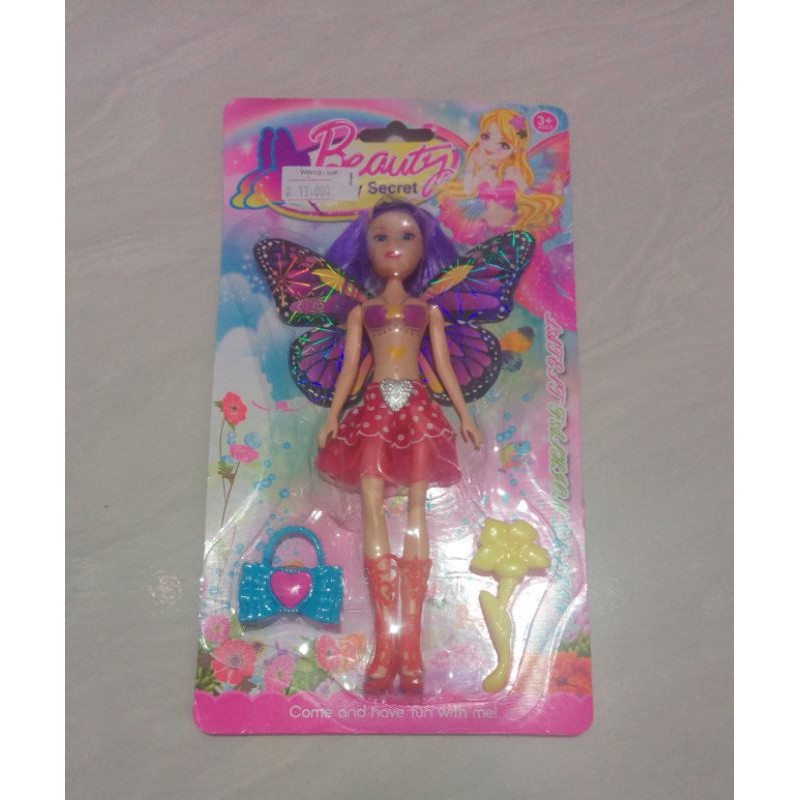 mainan anak barbie sayap peri / barbie fairy / barbie pasangan