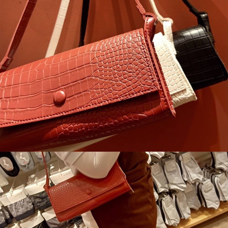 MINISO CROCO SHOULDER BAG MINISO CROSSBODY BAG MINISO TAS SLEMPANG MINISO