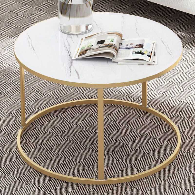 Geja Meja Sofa Side Table Marbel European Style Round - ND07