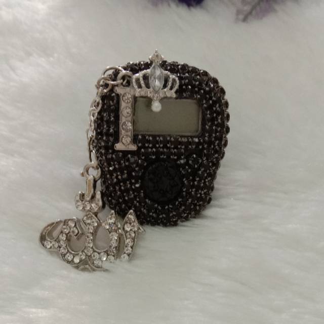Tasbih digital led diamond  inisial huruf juntai tulisan allah