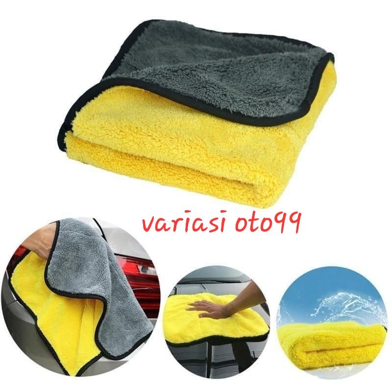 Kain Lap Mobil Microfiber Car Universal Serbaguna 2 Sisi Tabel Lampu Motor Mobil Meja Kaca DLL