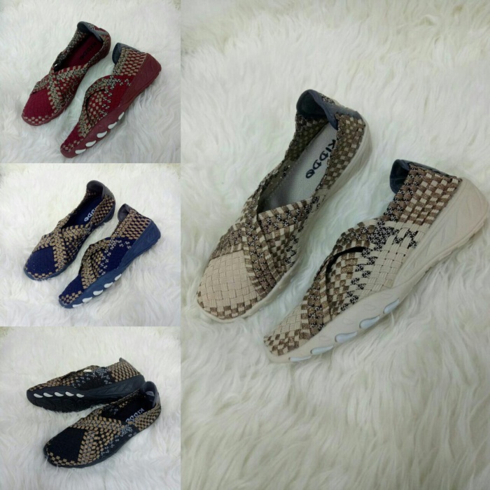 New Sole Kiddo 205-35b sepatu anyaman rajut wanita ORI