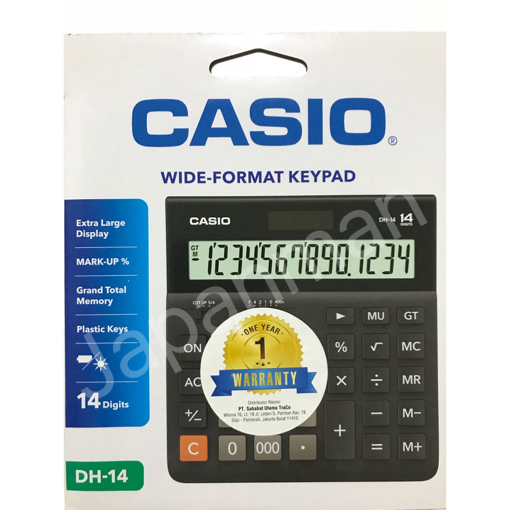 

Casio Kalkulator Meja DH-14 Desktop Calculator