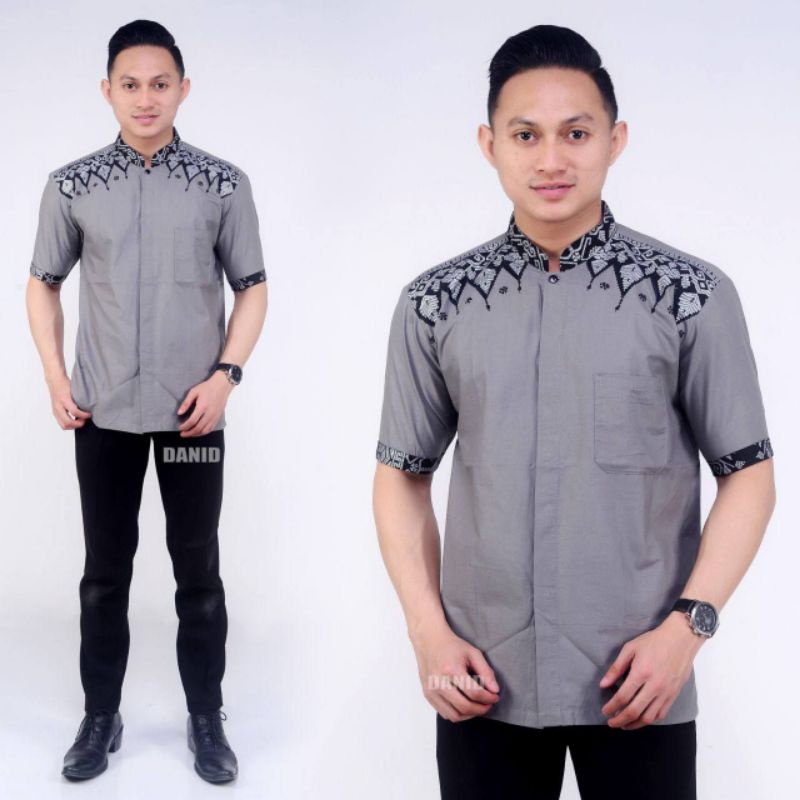 KEMEJA BATIK LENGAN PENDEK BORDIL FASHION PRIA HEM BATIK EXLUSIVE MODERN