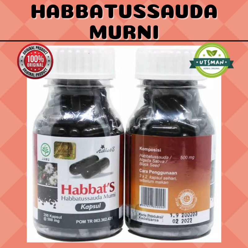 Habbatussauda Murni Habbats Asli Original - Habbats Murni Original - Obat Segala Penyakit Tubuh - Supplemen Kebugaran