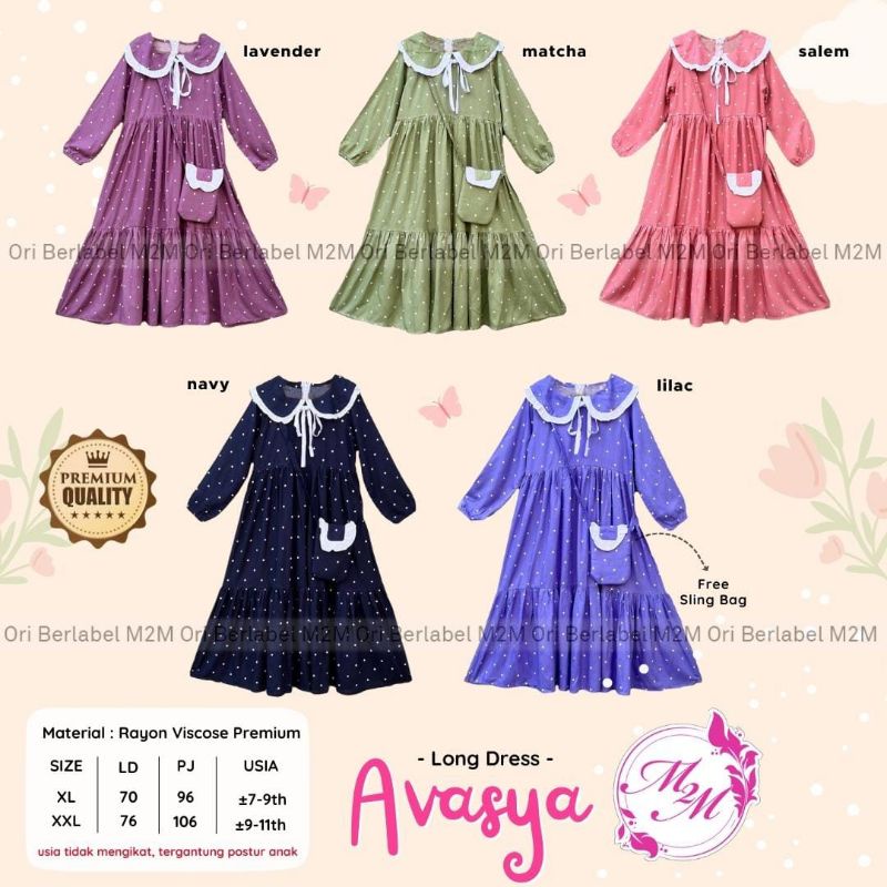 Avasya longdress/MIDI anak/gamis anak by M2M