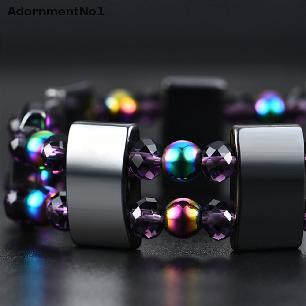 (AdornmentNo1) Gelang Tangan Magnetik Manik-Manik Batu Alam Untuk Terapi Kesehatan / Menurunkan Berat Badan