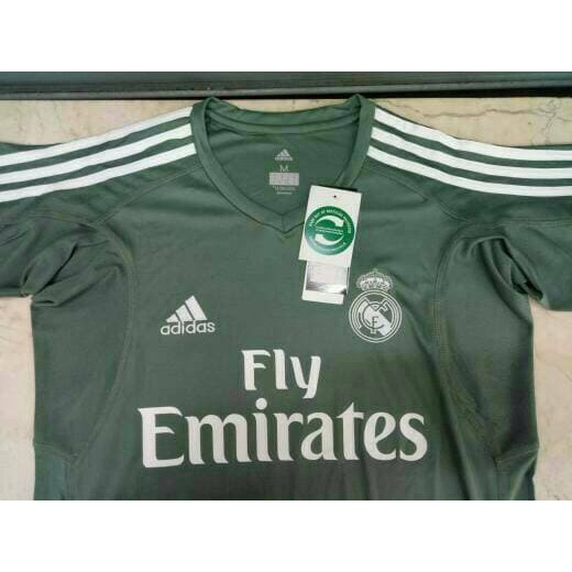 JERSEY BOLA REAL MADRID GK KIPER NEW 17/18 GRADE ORI
