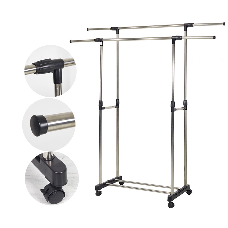 SIERRAHOME, READY, GANTUNGAN BAJU STAND HANGER DOUBLE/RAK SERBAGUNA