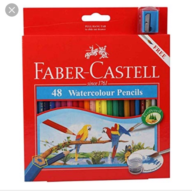 

Faber castell water color 12 / 24 / 36 / 48 warna water color pensil warna dus merah