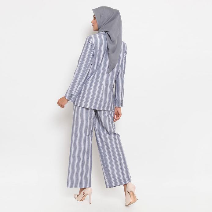 KLA ITANG YUNASZ STELAN BLAZER DAN CELANA WANITA CLARA NAVY - NAVY, L