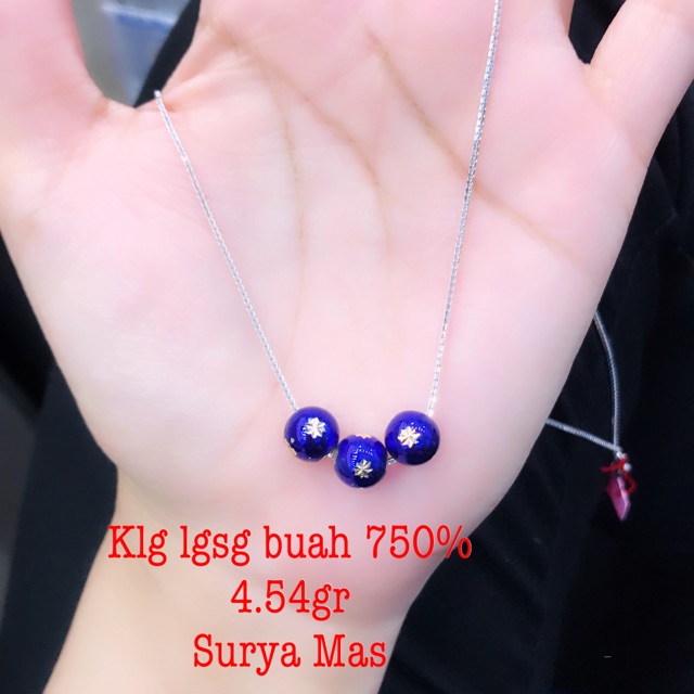 Kalung lgsg buah emas 750%