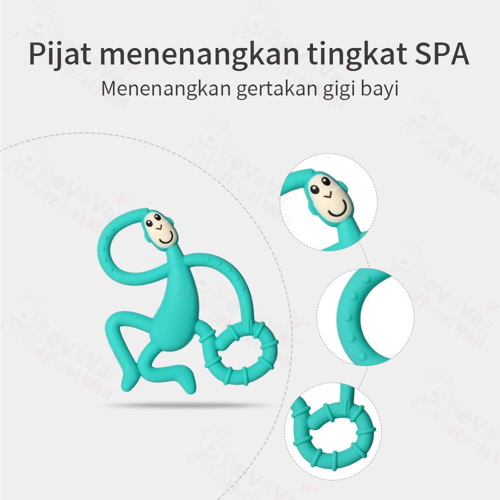 BEVAVAR Mainan Gigitan Tekstur Lembut Bayi Teether Bayi Bpa Free