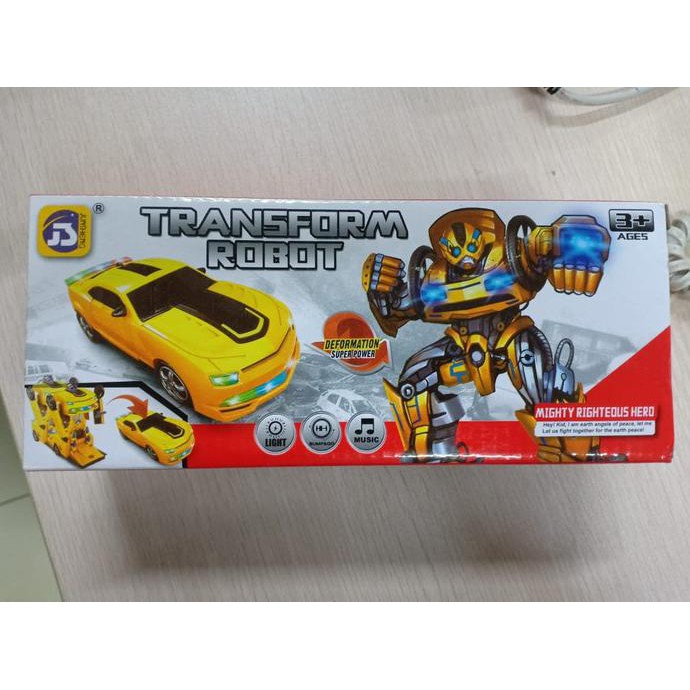 Promo  barang baru  Mainan Anak Mobil Baterai transformer Bumblebee 2 in 1 Besar 8986