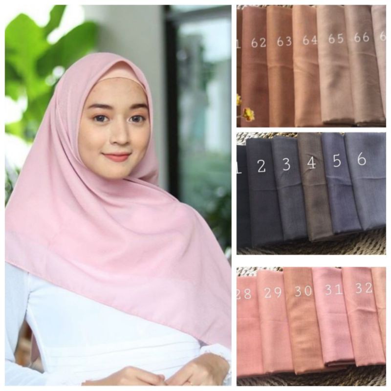 HIJAB SEGIEMPAT BASIC VOAL / HIJAB SEGIEMPAT VOAL POLOS / HIJAB SEGIEMPAT POLOS