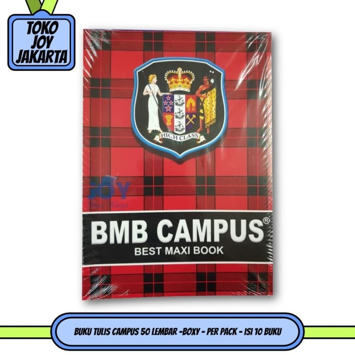 

(BISA COD) Buku Tulis Campus 50 Lembar -Boxy - per pack - isi 10 Buku