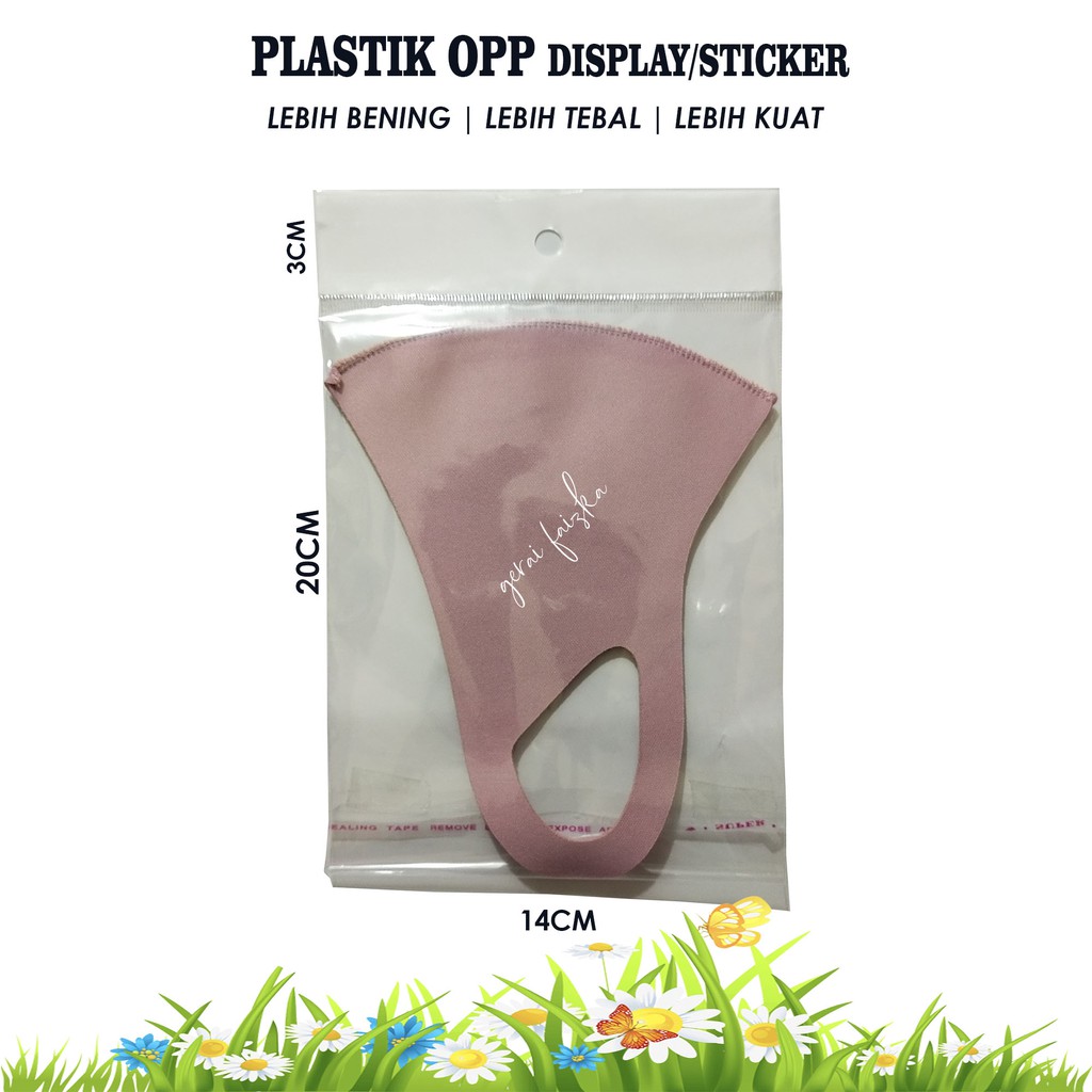 [PLASTIK MASKER] Plastik Opp Display 13x20~14X20