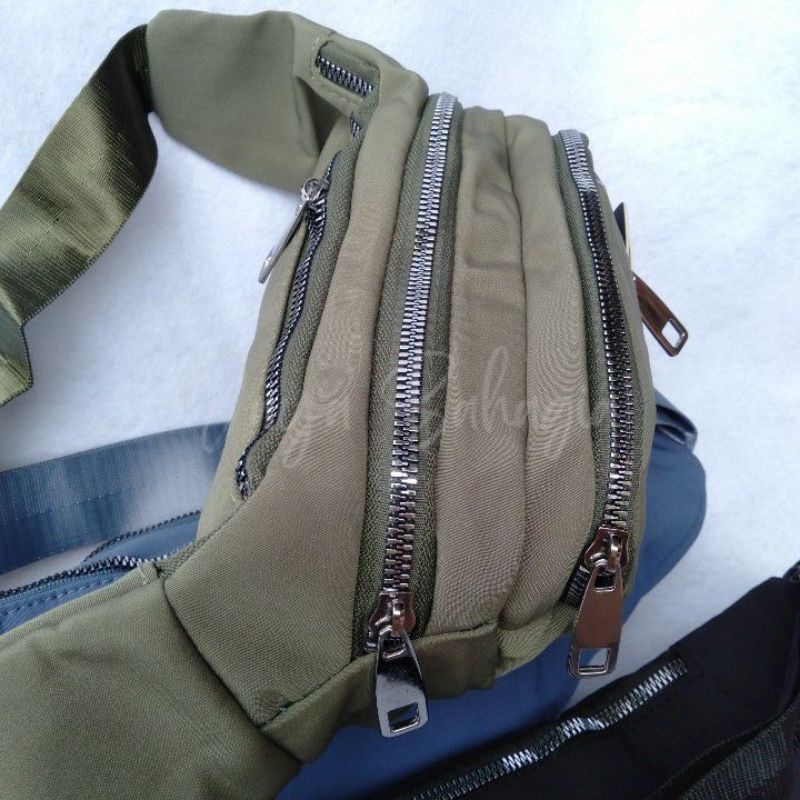 Waistbag Pria Wanita Hongyunda Tas Pinggang Slingbag Dada Crossbody Bag Import