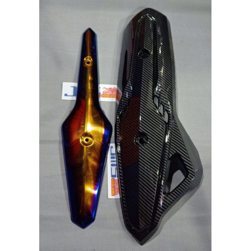 Cover tutup tameng carbon knalpot vario 125 dan 150 led sama cover lise 2 tone tutone paket set