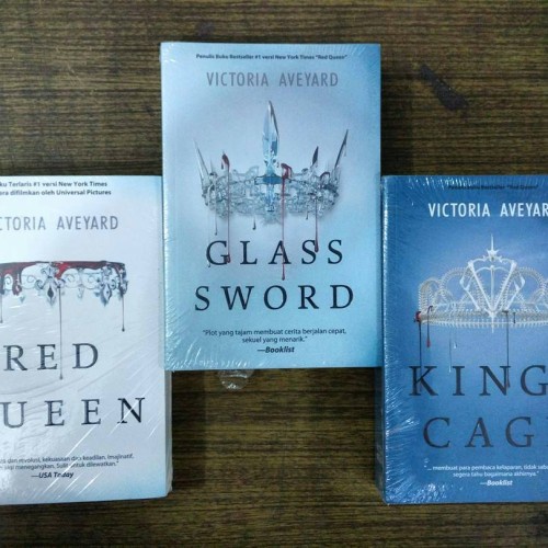 [INDONESIA] BUKU NOVEL SERI VICTORIA AVEYARD - RED QUEEN - GLASS SWORD - KINGS CAGE - WAR STORM - BROKEN THRONE - CRUEL CROWN [ORIGINAL]