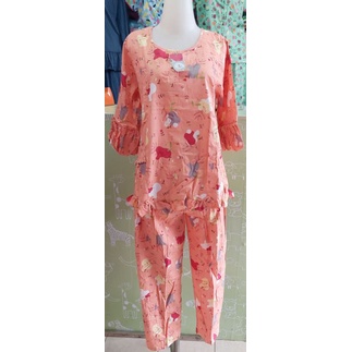 Sunly BALON NEW EDITION baju tidur tangan 3/4 uk 18 20 22 24