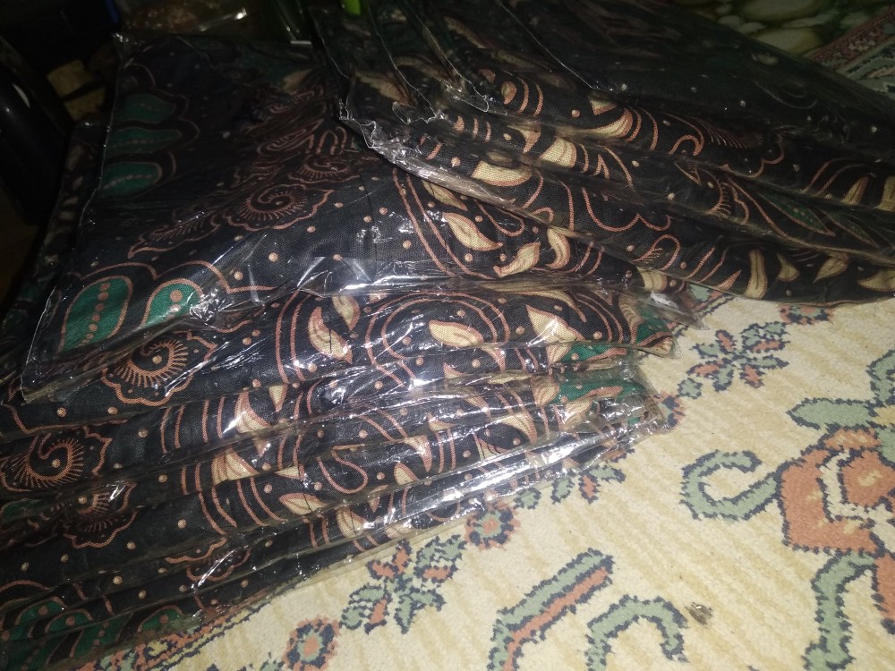 Batik Tunik Shibori Jumputan Terbaru Size S-3l / Hrb026 Yelbor Navbor / Biru Putih