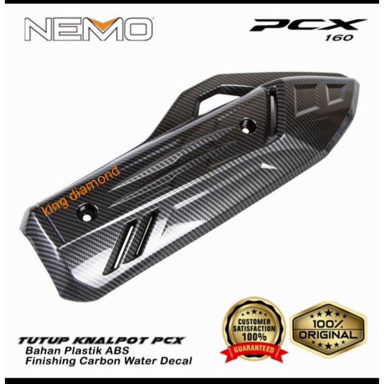 Tutup/cover knalpot  New PCX 160 Nemo carbon ORIGINAL