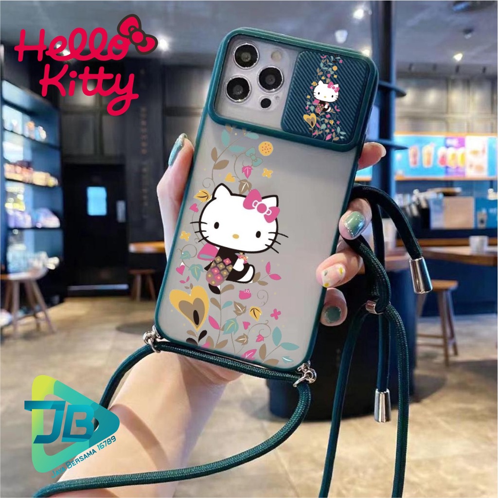 SOFTCASE SLINGCASE SLIDE PELINDUNG KAMERA HELLO KITTY SAMSUNG OPPO VIVO REALME IPHONE XIAOMI ALL TYPE JB4948