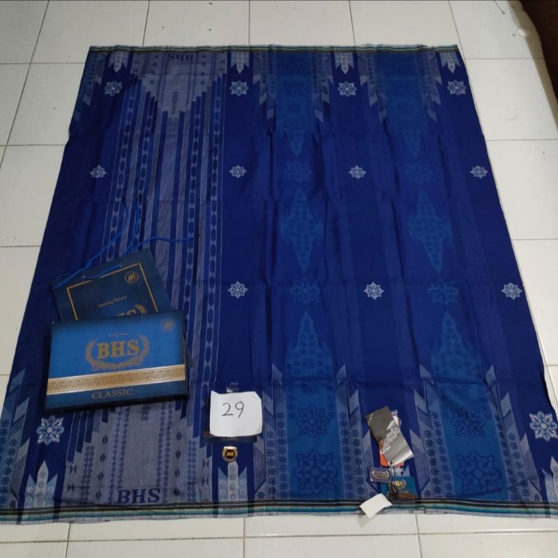SARUNG BHS JACQUARD GOLD CLASSIC BIRU