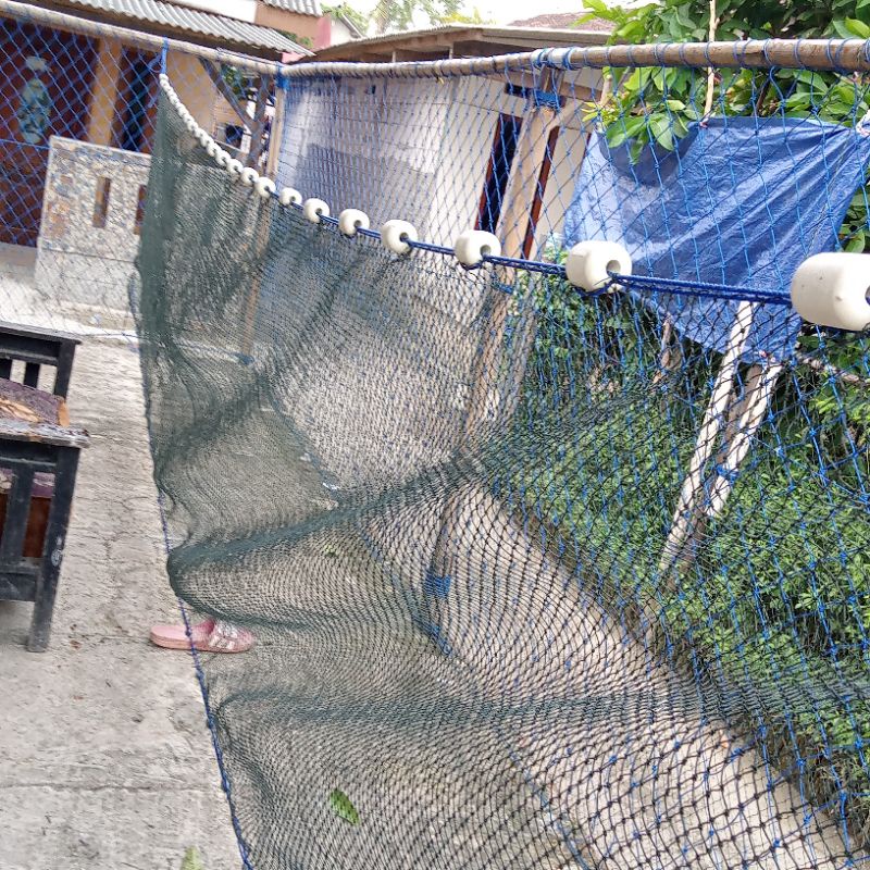 jaring sekat kolam panen giring geret empang tambak ikan koi bandeng lele patin jaring PE