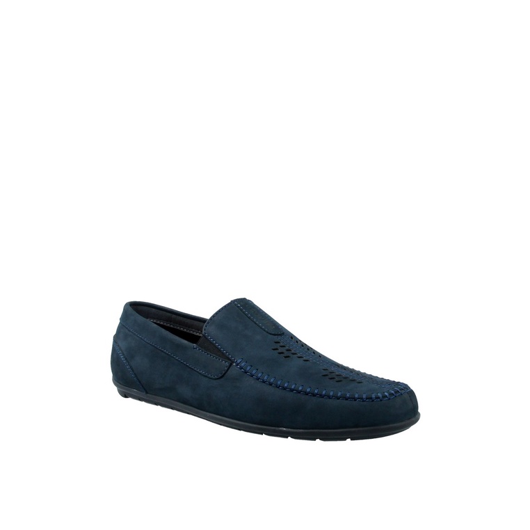 SEPATU PANSUS PAKALOLO PRIA ORIGINAL LOAFER KULIT ASLI BIRU NAVY PB03