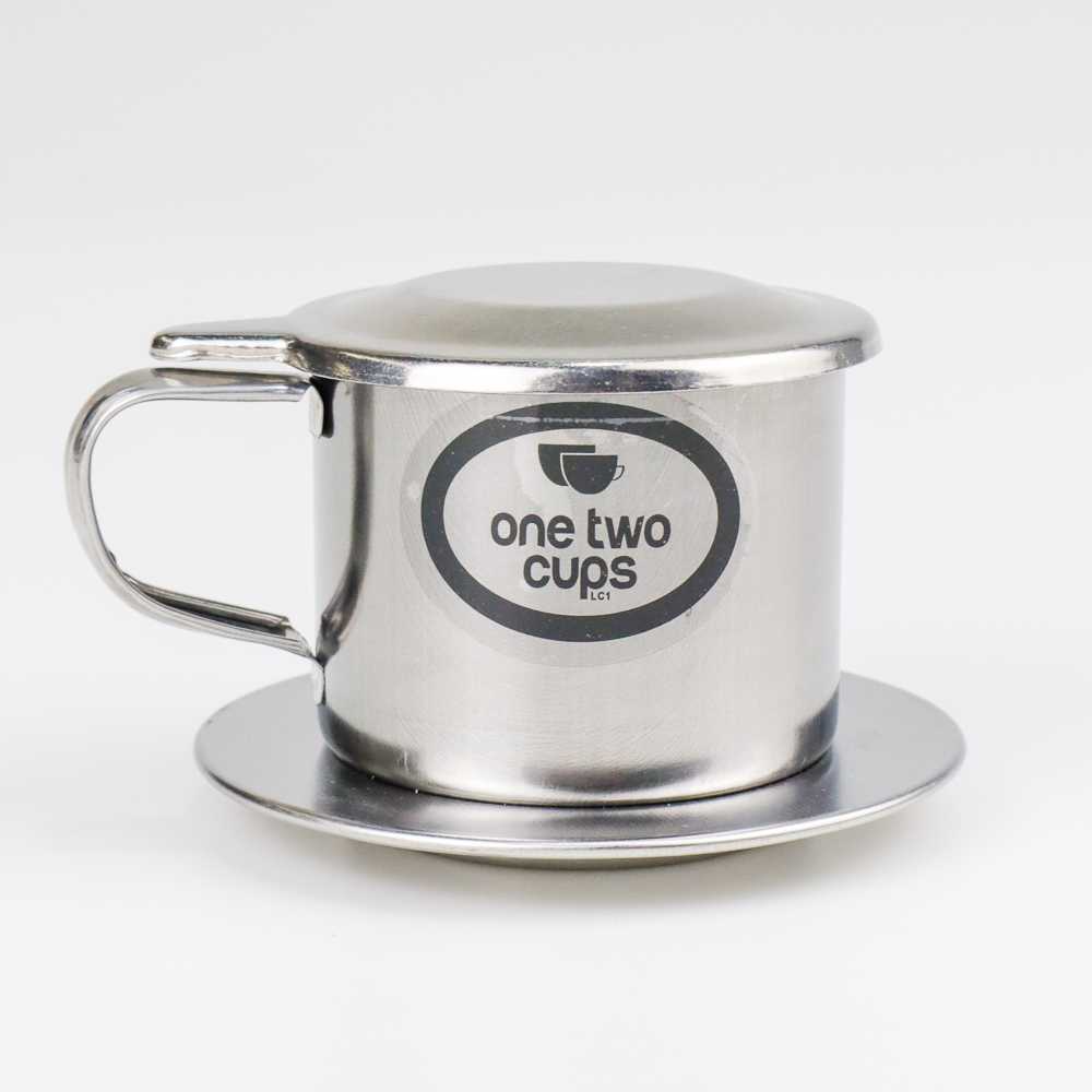 (100% BARANG ORI) One Two Cups Filter Saring Kopi Coffee Drip Pot Stainless Steel - LC1