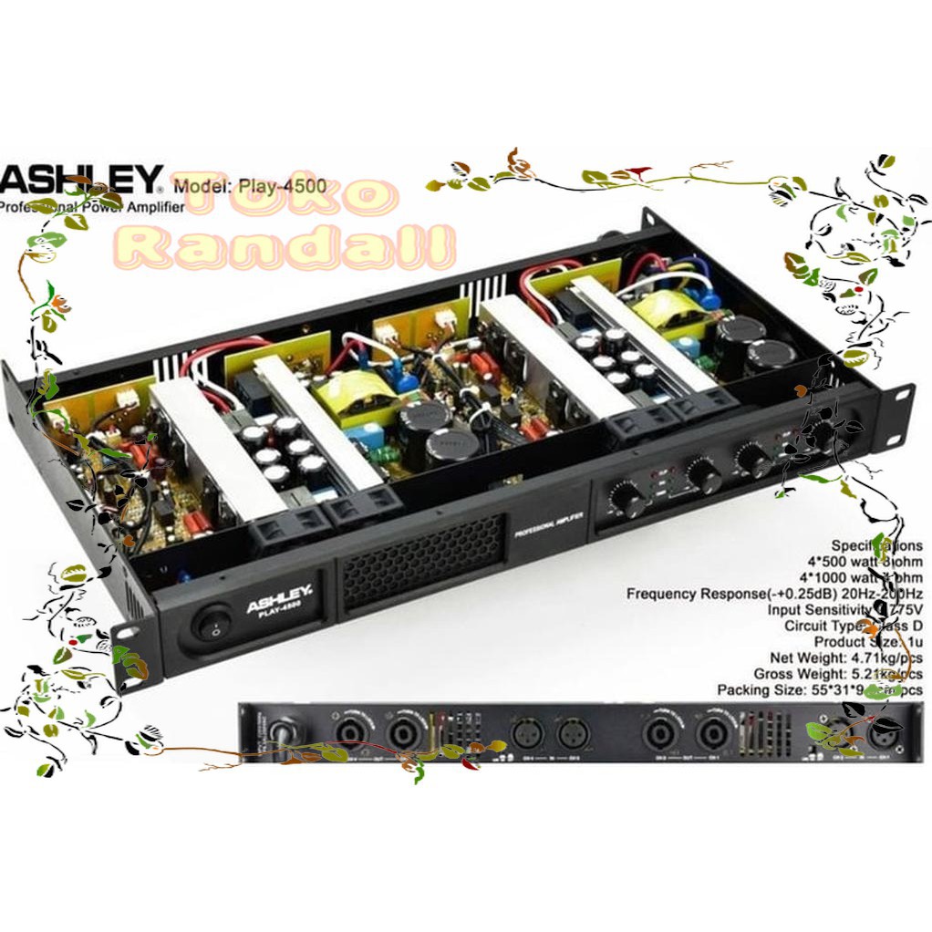 Promo Harga Murah  Power Ashley Play-4500 Original Amplifier 4 Channel Class D Original