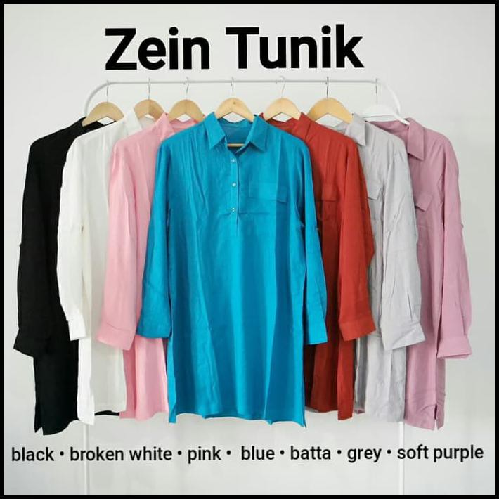 KUALITAS PREMIUM KEMEJA KATUN RAYON JUMBO ZEIN TUNIK BUSUI BLOUSE BAJU ATASAN WANITA - PUTIH