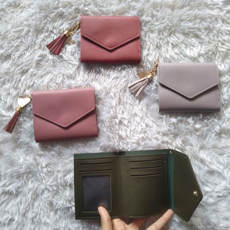 Dompet Wanita Lipat Kecil Polos Import Kode B010